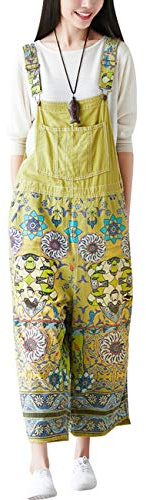 Youlee Women's Summer Wide Leg Pants Denim Dungarees Jumpsuit Pants Style 12