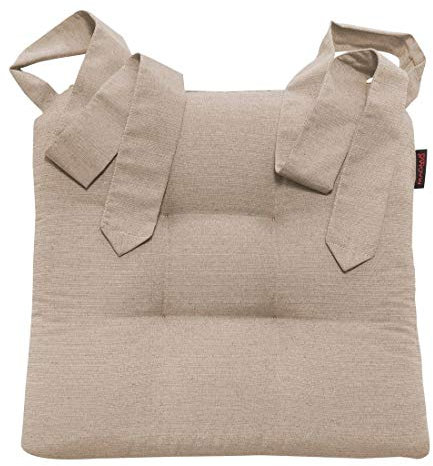 Magma Heimtextil Stuhlkissen Sitzkissen Schleifenband Auflage Polster Stuhl Stuhlauflage Rattanstühle extra dick robust Esszimmerstühle Indoor Outdoor