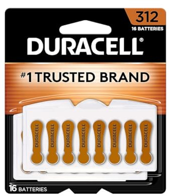 DURDA312B16ZM09 - Pile bouton Duracell pour appareil auditif 312