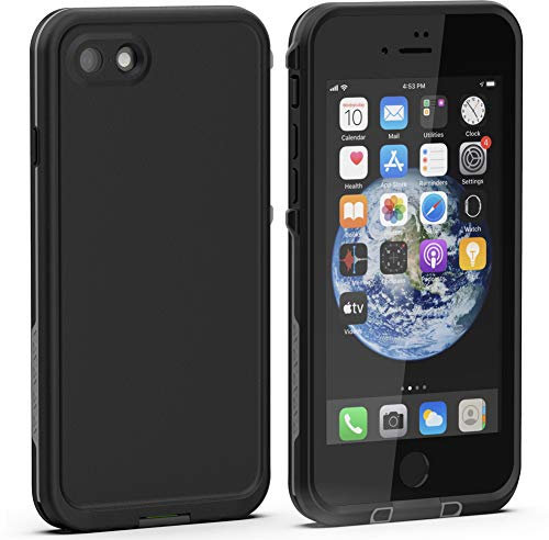 Diverbox for iPhone SE 2020 Waterproof Case iPhone 8 Waterproof Case,Waterproof Shockproof IP68 Full-Body Sturdy Case Built-in Screen Protector for Full Sealed Cover 4.7 in (Black)