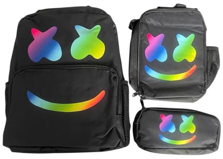 Fayet Backpack 3D Printed School Bags Unisex Laptop Backpack for Kids/Students/Adults (16inch, Black)