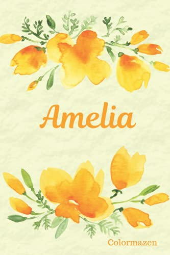 Amelia: Personalised California Poppy Notebook (Small)