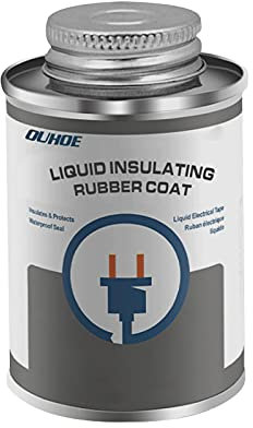 Hangarone Liquid Insulating Rubber Coat Electrical Liquid Tape And Sealing Tape High Temperature Resistance And Flame Retardant Glue For Electrical (30/125ml)