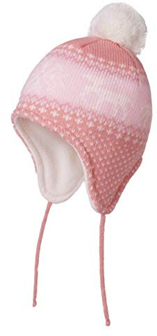 LANGZHEN Hirsch Hut für Mädchen Baby Pom Pom Beanie Kid Winter Hüte Kleinkind Kappe Stricken Warme Mützen Mützen für Baby Jungen Mädchen (Hirsch-Rosa, S(46-48CM/18.11-18.9))