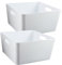2 Stück Ordnungsboxen passend für Kallax - 15 cm hoch - weiß - 30x 30 cm - Ordnungskorb - Regalorganizer Wandregal