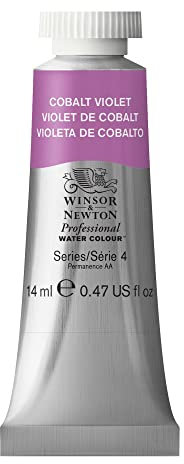 Winsor & Newton 8840518 Professional Aquarellfarbe, lebendige Wasserfarben in Künstlerqualität, hohe Farbbrillanz & Leuchtkraft, lichtecht, Archivqualität, 14ml Tube - Kobaltviolett