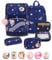 Belmil Premium Smarty Plus ergonomisches Schulranzen Set 5-teilig mit Patch Set 6 Stück, AGR, Brustgurt, Hüftgurt, Magnetverschluss (405-51/P/S Daisy)