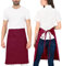 PALLTEX GAVROCHE Vorbinder Lang Kochschürze Männer Kurz Kochschürze Damen Kurz Schürze Damen Schürze Herren für Kochen Basteln Malen Backen (Burgund)