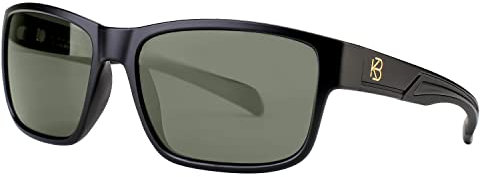 BUNVICK Gafas de Sol Genuinas de Vidrio Polarizadas de Alta Definición Hombres y Mujeres, Diseño Italiano,Lentes de Vidrio Verdadero Corning (6201 Milan Gray/Green)