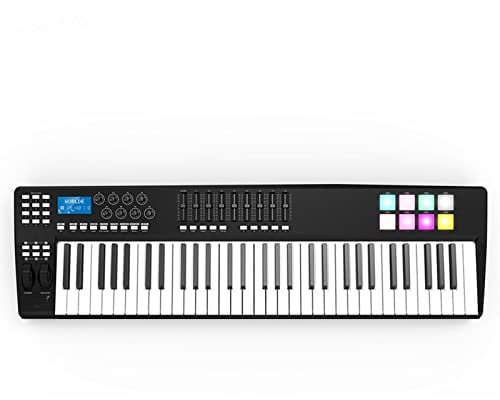 Teclado Piano 61 Teclas USB Midi Controlador De Teclado 8 RGB Coloridos Almohadillas De Gatillo Retroiluminadas con USB