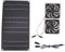 Kit de Ventilateur de Panneau Solaire 100 W à énergie Solaire Double Ventilateur étanche Ventilateur Solaire Portable Ventilateur de Grenier Solaire avec Câble pour Poulailler Serre Abri Animal de Com