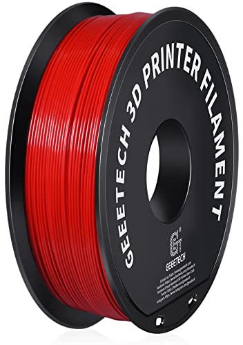 GEEETECH ABS+ Filament 1,75 mm, 3D Drucker Filament ABS 1KG Spool, Maßgenauigkeit +/- 0,03mm, Rot