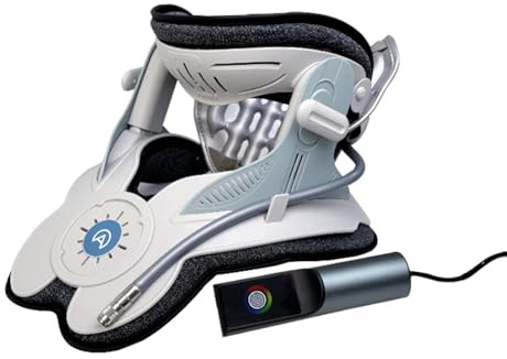 Neck Traction Device by Air Collar - Neck Stretcher - Cervical Traction Device - Neck & Shoulder Pain Relief - Stretcher Collar for Improved Spine Alignment - 2nd Generation (2nd Gen - Electric)