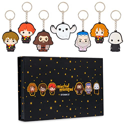 Harry Potter Schlüsselanhänger Set 5er/7er Stück Schlüsselanhänger Kinder Keychain Offizieller Fanartikel Geschenkideen (7-er Set)