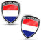 Biomar Labs 2 x Aufkleber 3D Gel Silikon Abzeichen Stickers Auto Motorrad Fahrrad Fenster Tür PC Handy Tablet Laptop Niederlande Niederländische Flagge Flag Fahne F 229