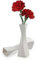 Vasi Bianchi per la Decorazione della Casa - Set di Vasi in Ceramica Rustica, 2 Pezzi
