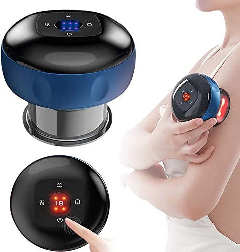 Juego de Ventosas Eléctricas, Juego de terapia de ventosas,Máquina de Terapia de Vacío 3 en 1 de Succión Dinámica Inteligente, Herramientas de Raspado de Terapia Profesional para Aliviar el