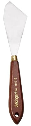 KINGART Stainless Steel Artists Palette Knife, Painting Mixing Scraper, Size 5