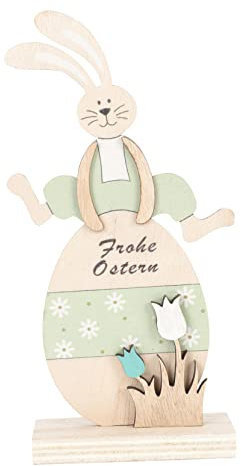 Yardwe Osterhase Posiert Osterhasen-Modell Yoga-Kaninchen Tischdeko Osterhasen Hasenfigur Aus Holz Kaninchen-schreibtischdekoration Osterparty Gefallen Ostern Hölzern Statuette Aushöhlen