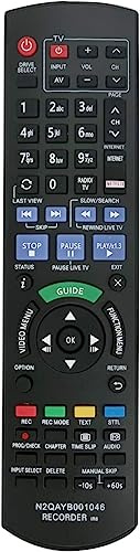 N2QAYB001046 Sub N2QAYB000759 Neue Ersatz-Fernbedienung passend für Panasonic Blu-ray DVD Player Recorder DMR-BWT720 DMR-BST820 DMR-BST720 DMR-BST721 DMR-PWT550 DMR-BWT750 DMR-BWT750GL DMR-BWT735