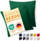 Blumtal Kissenbezug 60 x 60, 2 Stück - Oeko-TEX zert. Kissenbezüge 100% Mikrofaser in extra weich & waschmaschinenfest - Bezug Kissen 60x60 Dunkelgrün