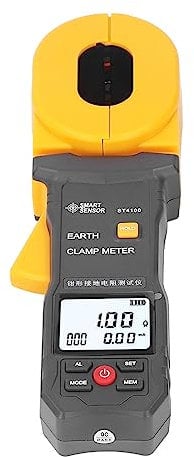 Fydun LCD Digital Clamp Ground Resistance Meter Auto Power Off Clamp Earth Resistance Meter Tester with Box for Weather