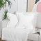 NSXIN Kordsamt Kissenbezug Weiche Kissenhülle 2er Set Dekorative Sofakissen Couchkissen Dekokissen Moderne Zierkissenbezug Kuschelkissen für Schlafzimmer Wohnzimmer (Reines Weiß,45x45cm)