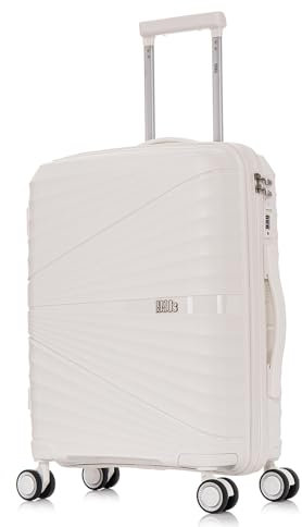 1990s Maleta de Cabina 55x39x21.5cm (46L) Polipropileno - Candado Incrustada - 20 Pulgadas - Blanco