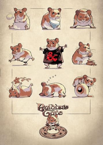 Displate Offiziell Dungeons And Dragons MetallPoster Magnetische Befestigung Inklusive Lizenziert Bilder Hochwertiges Poster Baldur's Gate III - Baldurs Gate Boo 45 cm x 32 cm