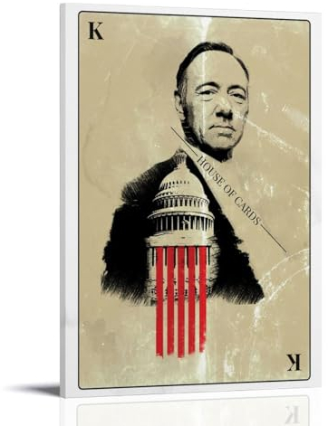 MUTYNE House of Cards Puker Poster Dekorative Malerei Leinwand Wandkunst Wohnzimmer Poster Schlafzimmer Malerei 16x24inch(40x60cm)