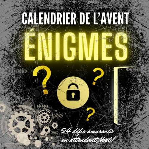 Calendrier de l’Avent Énigmes: Livre Jeux pour adultes avec 24 énigmes logiques amusantes à résoudre en attendant Noël