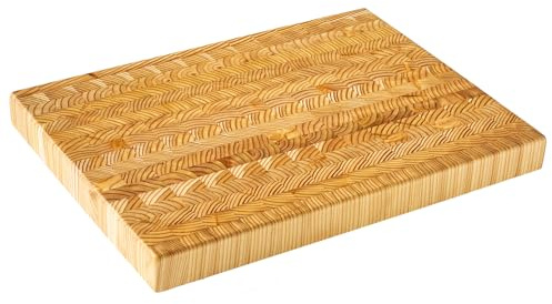 LW HANDMADE LARCH WOOD CANADA Larch Wood Canada End Grain Medium Cutting Board, Standard Line, Handcrafted for Professional Chefs & Home Cooking, 17-3/4 x 13-1/2 x 1-5/8