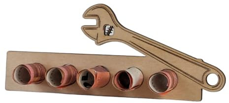 Bamboorilla Holzgeschenkset für Handwerker und Heimwerker, Modelle Säge, Kettensäge, Werkzeug, Schraubenschlüssel (Schraubenschlüssel)