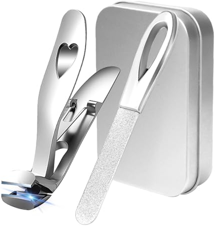 ADERTOS Coupe Ongle, Coupe Ongle Pied en Acier Inoxydable Coupe Ongle pour Ongles Épais, 15mm Ouverture Large de la Mâchoire, Coupe Ongle Professionnel avec le Fichier de l'ongle pour Hommes et Femmes