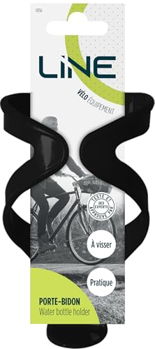 Porte BIDON Plastique - Porte Gourde Velo A Visser - Noir - LINE