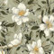 Selbstklebende Tapete Grün,44 x 600cm Selbstklebende Tapete Weiß Beige Blumen Tapete Grün Blätter Boho Tapete Pflanzen Tapete Möbelfolie Selbstklebend für Badezimmer Wohnzimmer Schlafzimmer Küche