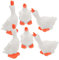 GARVALON 6St große weiße Gans Ornament Schwan Kuchen Topper Entengartenstatuen kleine Gans Animal Figures Schrankdekoration rasenkante Spielzeug Desktop-Tierdekor Gans Ornamente Harz