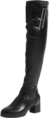 Stivali sopra il ginocchio per le donne sopra il ginocchio stivali alti per le donne coscia elasticizzata stivali neri tacco alto stivali al ginocchio per le donne stivali con tacco alto al ginocchio