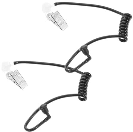 KOMBIUDA Confezione da 2 Auricolari E Microfono da Detective per Bambini Giocattolo Realistico per Finta Set di Oggetti di Scena per Cosplay