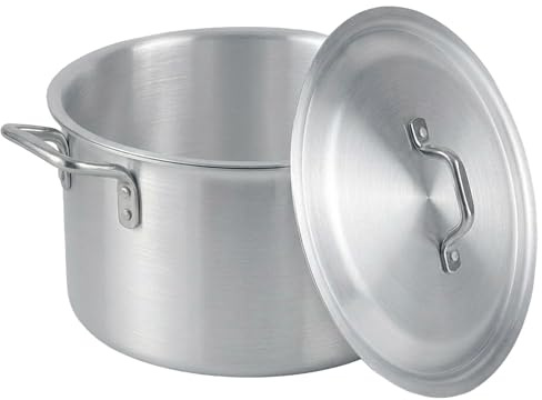 Induction Base Suacepan Stockpot 10.5L - Large Deep Cooking Pan (28cm) | Stock Pots Casserole Dish Saucepot Aluminium Resturent Catering Pan