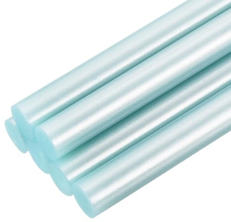 sourcing map 6pcs Mini Hot Glue Sticks for Glue Gun 11mm x 100mm Large Glue Sticks, Metallic Blue