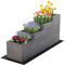 MODO24 Hochbeet Holz, 4-stufiger Pflanzkasten, Blumenkasten, Gemüsebeet, Kräuterbeet, Anzuchtset, Anzuchtkasten, mit Gartenvlies als Unterlage und Schrauben, Abmessungen 54x30x120 cm, Farbe: Grau