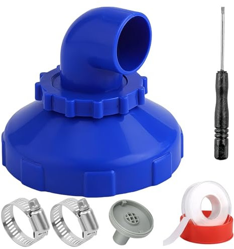 BORDEAG Pool Einlaufdüse Drehbar 360°, Einlaufdüse Pool 32mm Mit Schlauchschellen Und Wasserdichtes Dichtungsband, Pool Einlaufdüse Bausatz, Pool Düse Set Für Pool Düse Auslass Ausströmer Zubehör