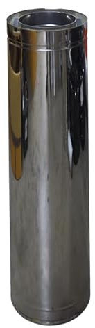 Tubo de chimenea de doble pared de 230 mm x 300 mm/1000 mm, sistema de aislamiento de acero inoxidable