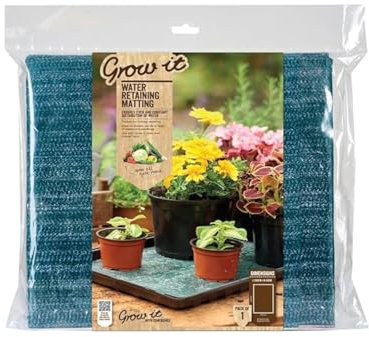 Grow it Waterwick Capillary Matting Constant Water Supply to Plant Roots Ideal for Greenhouse & Indoor Use Includes Backing Sheet & 2 Wicks 200cm x 60cm,Viscose & Polyester Material