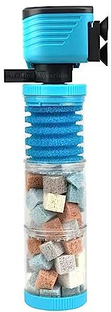 Depuradora Piscina, Filtro De Tanque De Peces, Cambio De Agua Gratuito, Bomba De Filtro De Circulación De Purificación De Agua Tres En Uno Incorporada, Tanque De Peces Pequeño Ultra Silencioso(A-4)