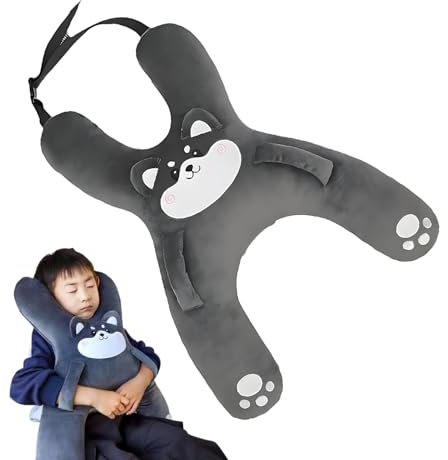 Misaakoeq Kinder Auto Kopfkissen,Reise Nackenstütze Autositz Kissen - Weiches H-förmiges Atmungskissen Bequem Für Autoreise Mädchen Kinder Unterwegs