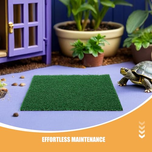 Toddmomy 2Pcs Artificial Aquarium Grass Mat 20X25Cm Fish Tank Artificial Grass Turf Carpet for Indoor Aquarium Landscaping Pet Turtle Sunbathing Platform Water Plant Decoration