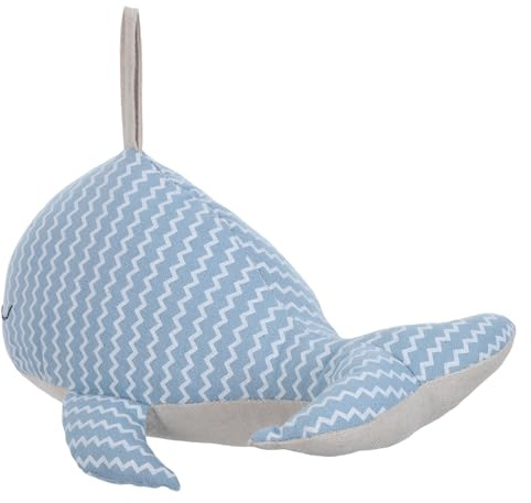 GALPADA Butée de Porte Décorative Baleine Marine en Tissu, Cale-Porte Anti-Collision et Coupe-Vent, Petit Cale-Porte Animal de Dessin Animé Bleu Foncé pour Maison et Bureau, Accessoire
