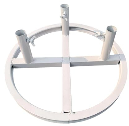 Gitohoni Support/socle à Fleurs En Métal avec 3 Trous de Fixation pour Les Tiges de Fleurs, Adapté Aux Travaux Manuels, Aux Cérémonies, Aux Arches de Mariage, Blanc